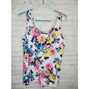 𝅺torrid Floral Aloha Seersucker Tank Top Women's 2+ Summer Crinkle